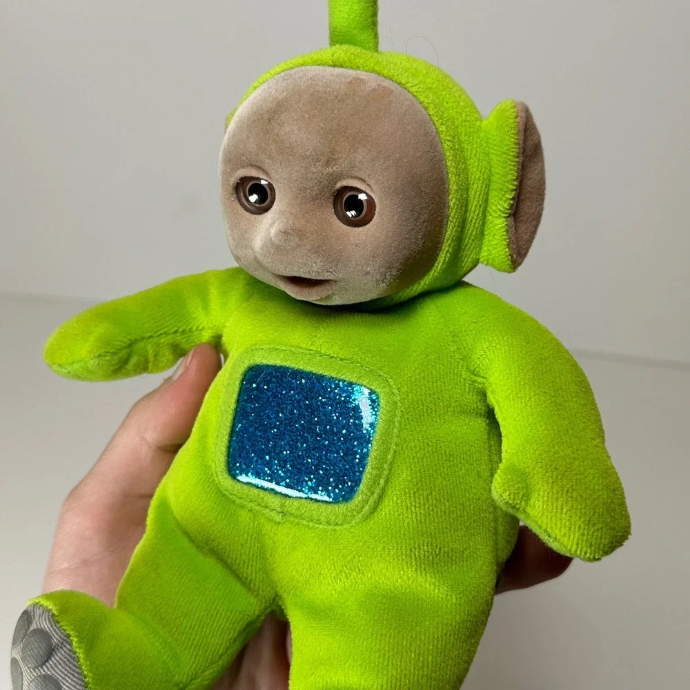 Vintage 1998 Teletubbies Dipsy Plush Eden Green Bean Bag Toy Sparkle Tummy 8